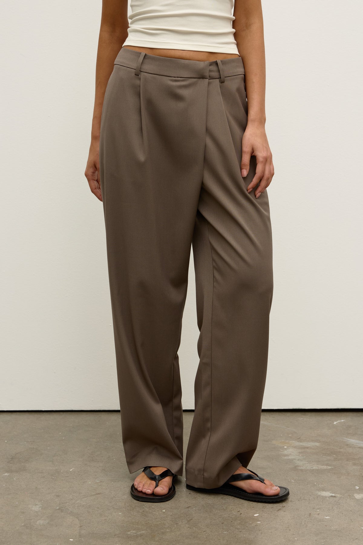 Orson High Waist Wide Leg Pant in Ash, view 3, Bayse Brand