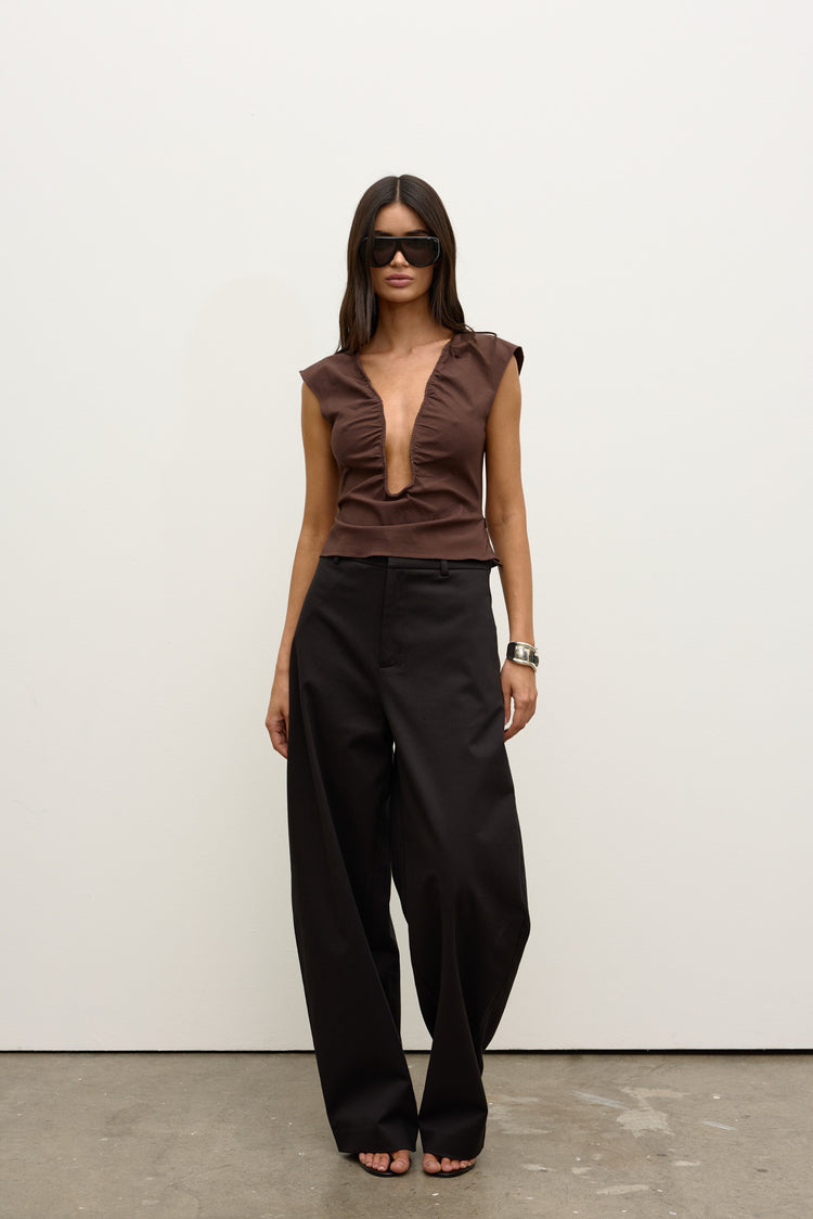 RANI TOP - CHOCOLATE