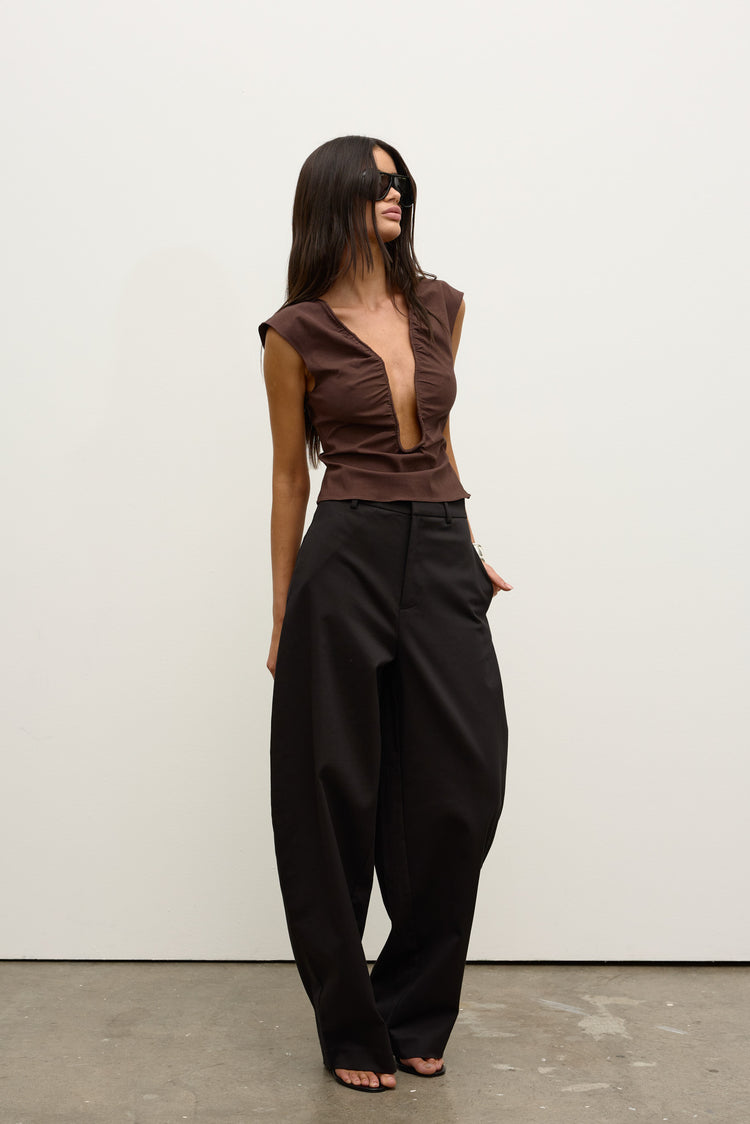 RANI TOP - CHOCOLATE