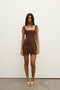 SLOANE MINI DRESS - CHOCOLATE