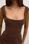 SLOANE MINI DRESS - CHOCOLATE