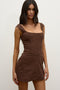 SLOANE MINI DRESS - CHOCOLATE