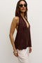 CLEA HALTER TOP - BROWN