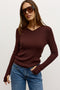 JAYDE KNIT TOP - COFFEE