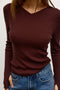 JAYDE KNIT TOP - COFFEE