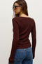 JAYDE KNIT TOP - COFFEE