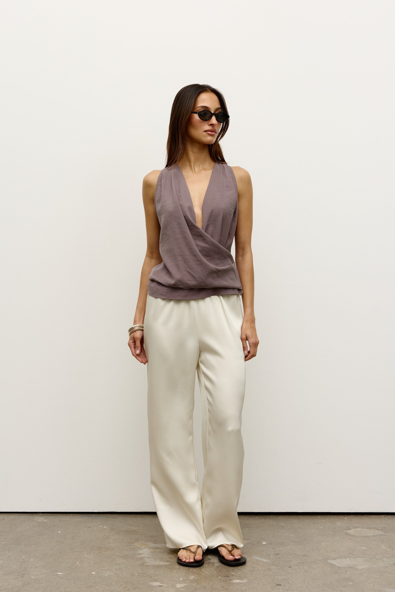 EMMELINE TOP - GUNMETAL