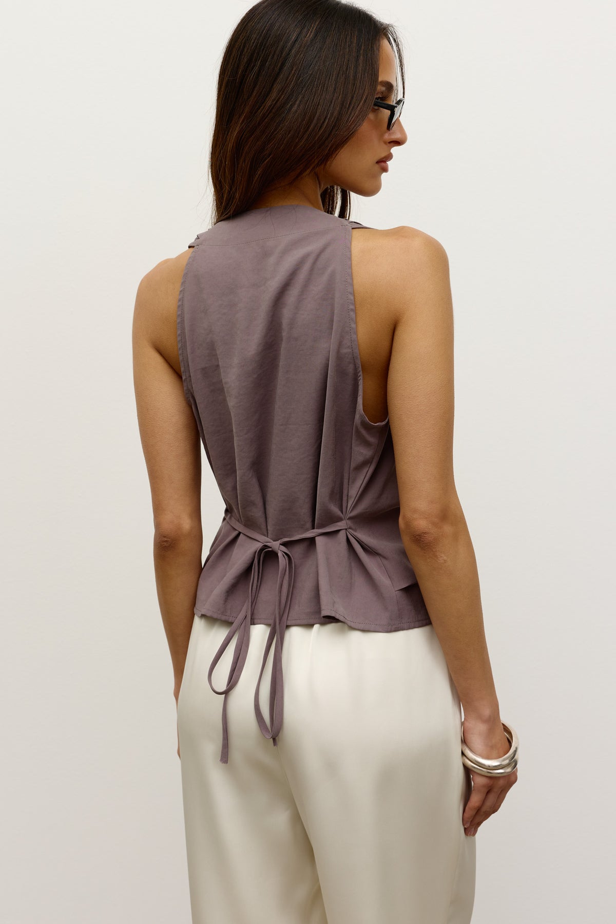 EMMELINE TOP - GUNMETAL