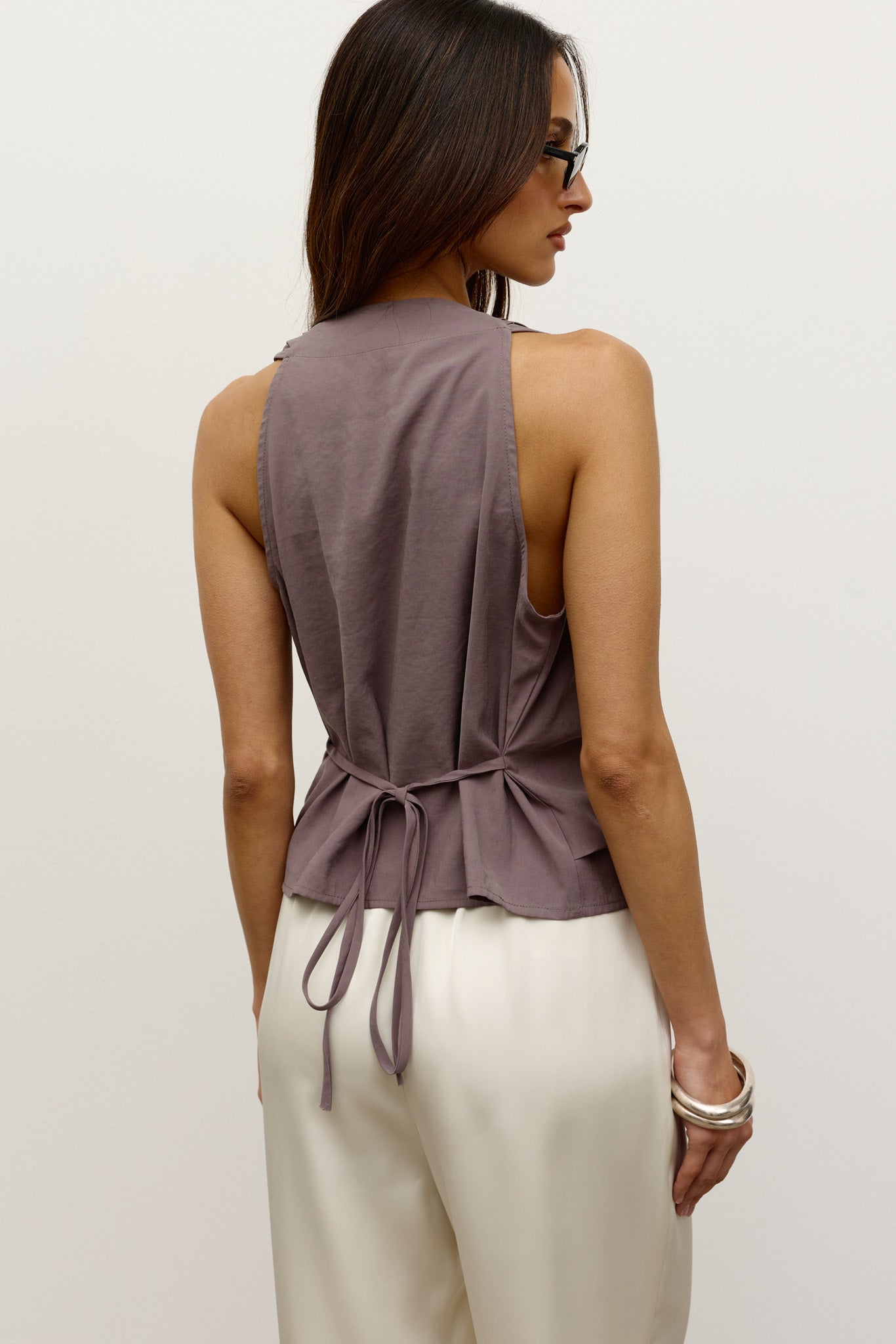 EMMELINE TOP - GUNMETAL