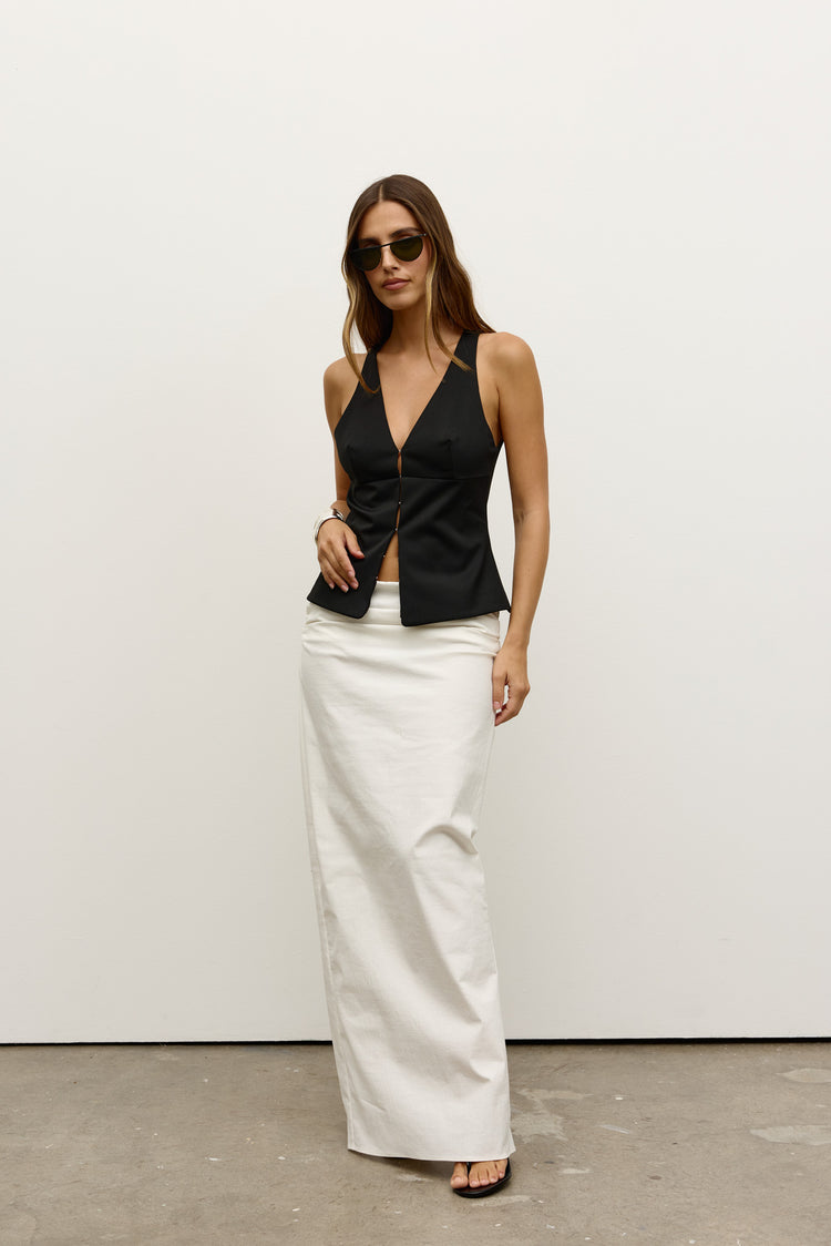 REEVE HALTER TOP - BLACK