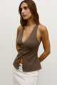 REEVE HALTER TOP - MINK