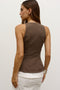 REEVE HALTER TOP - MINK