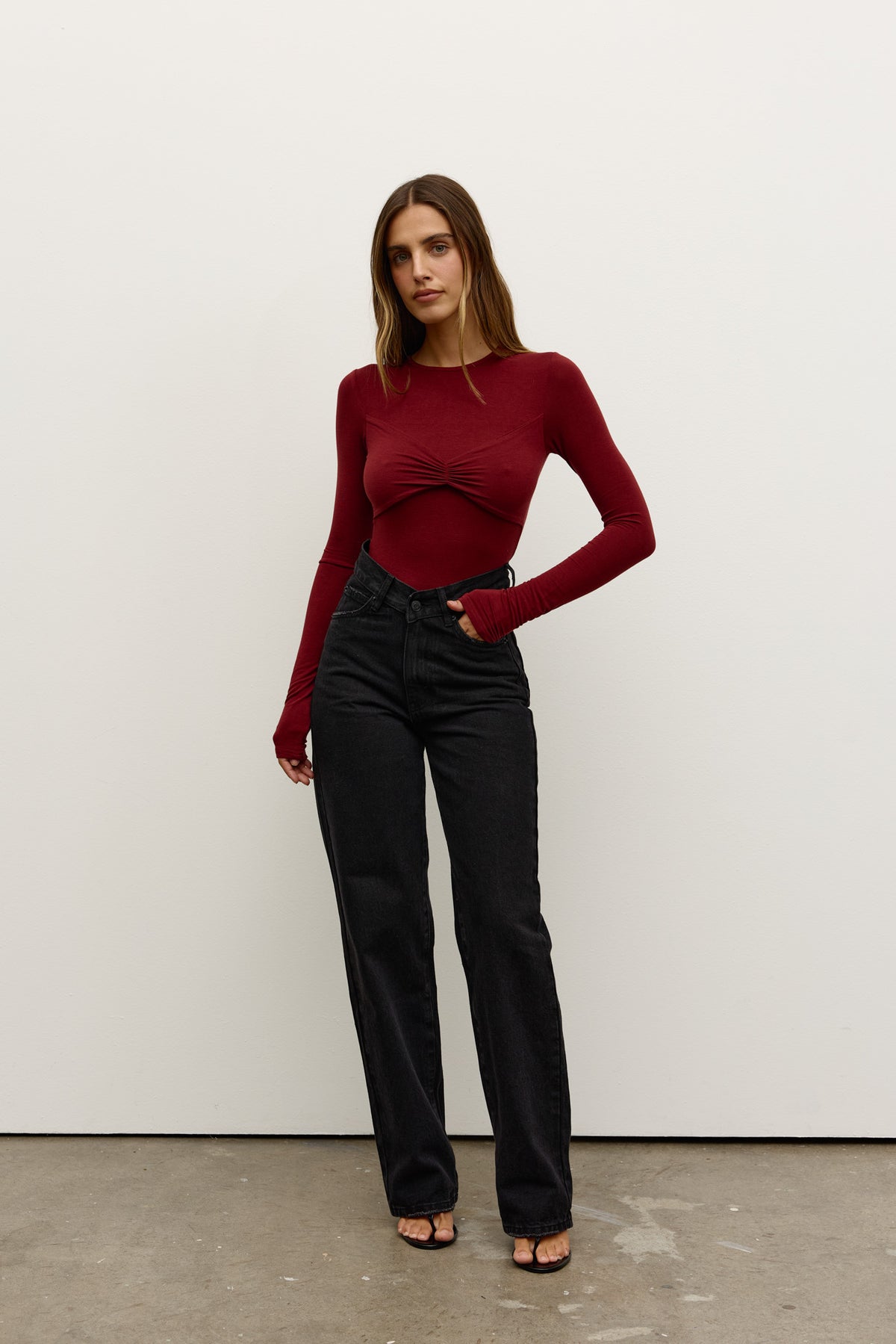 LILA BODYSUIT - WINE