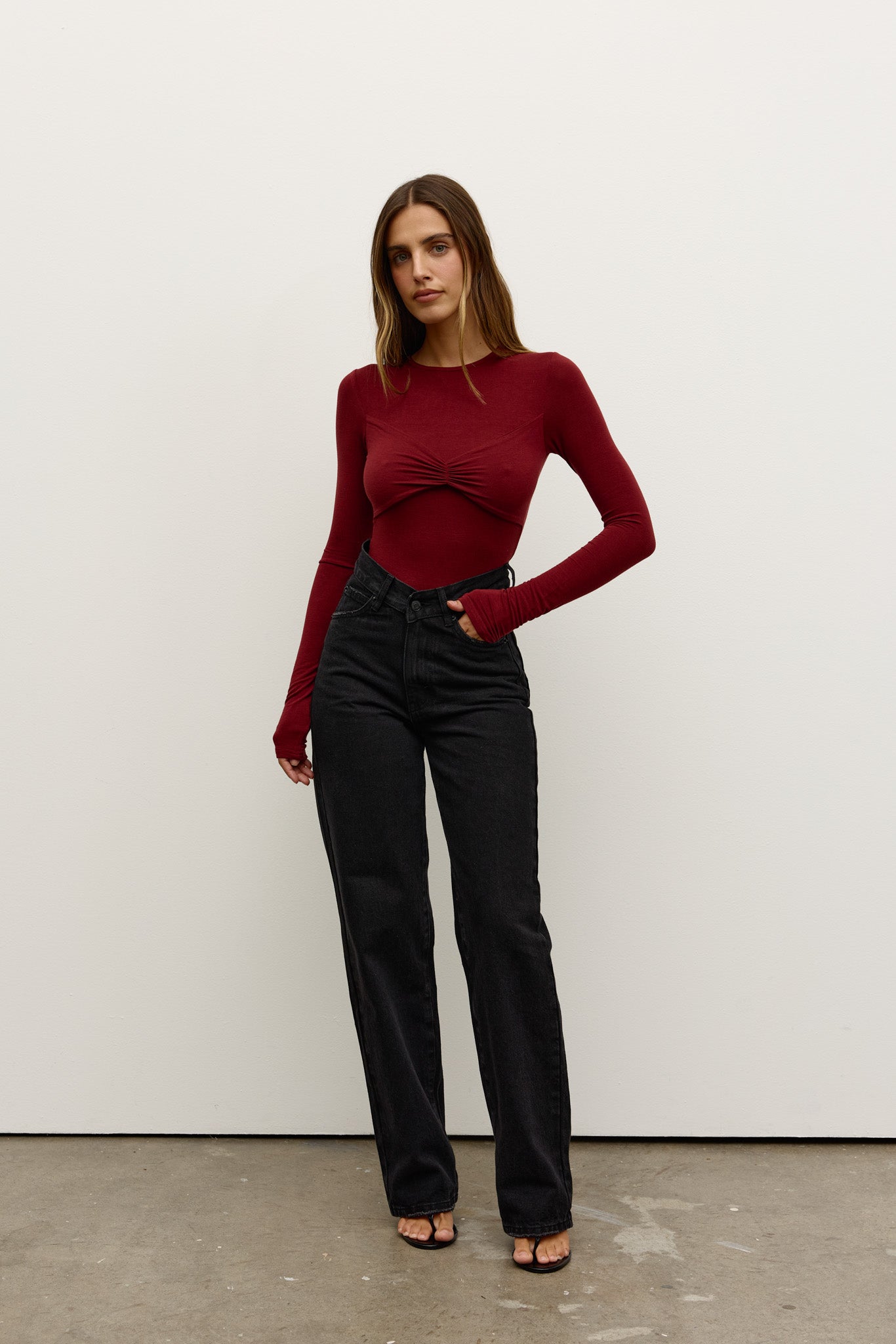 LILA BODYSUIT - WINE
