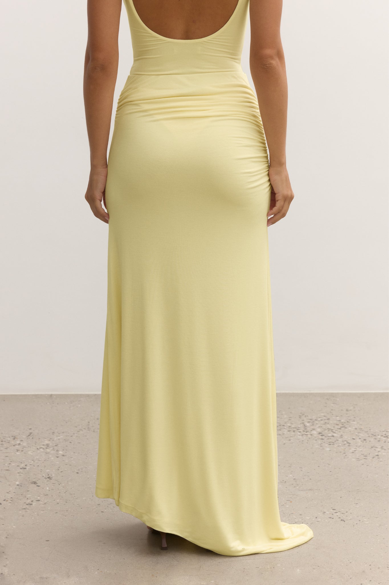 KALINA MAXI SKIRT - LEMON