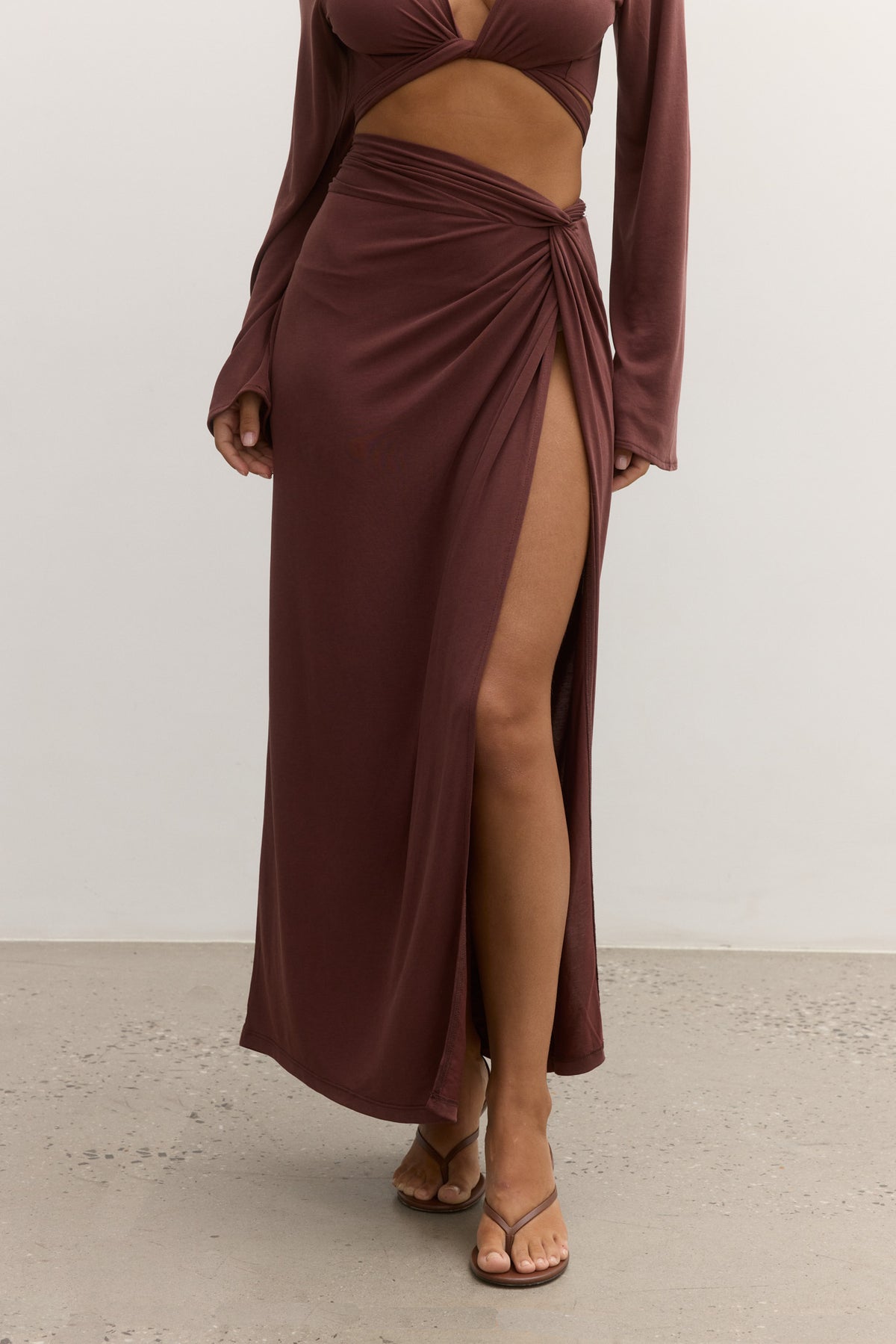 ADRIANA SKIRT - CHOCOLATE