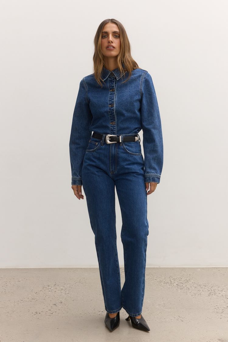 RAE DENIM SHIRT - DENVER BLUE