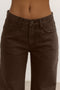 AVERY MID RISE JEAN - CHOCOLATE