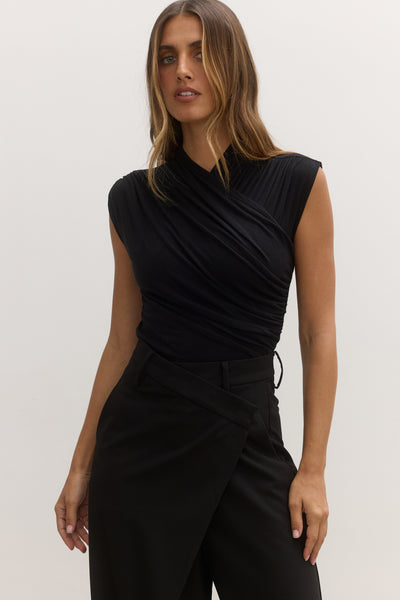 AMRITA SLEEVELESS BODYSUIT - SHADOW
