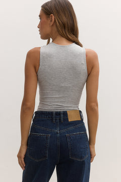 LAYLA BODYSUIT - GREY MARLE