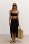 AURA CROP TOP - BLACK