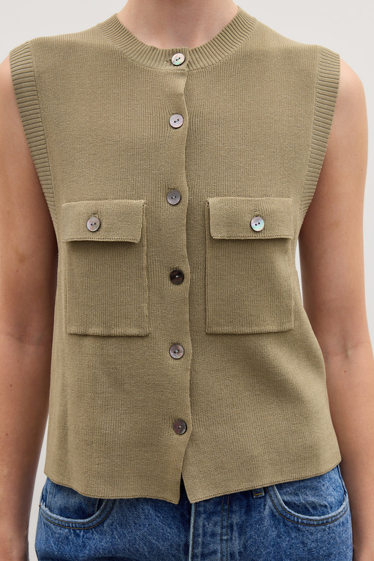 FREYA VEST - KHAKI