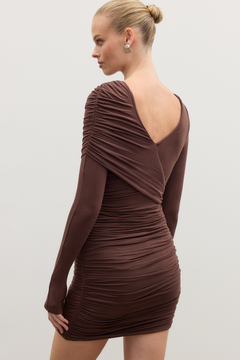 KAI MINI DRESS - CHOCOLATE