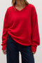 BILLIE V- NECK SWEATER - CHERRY RED