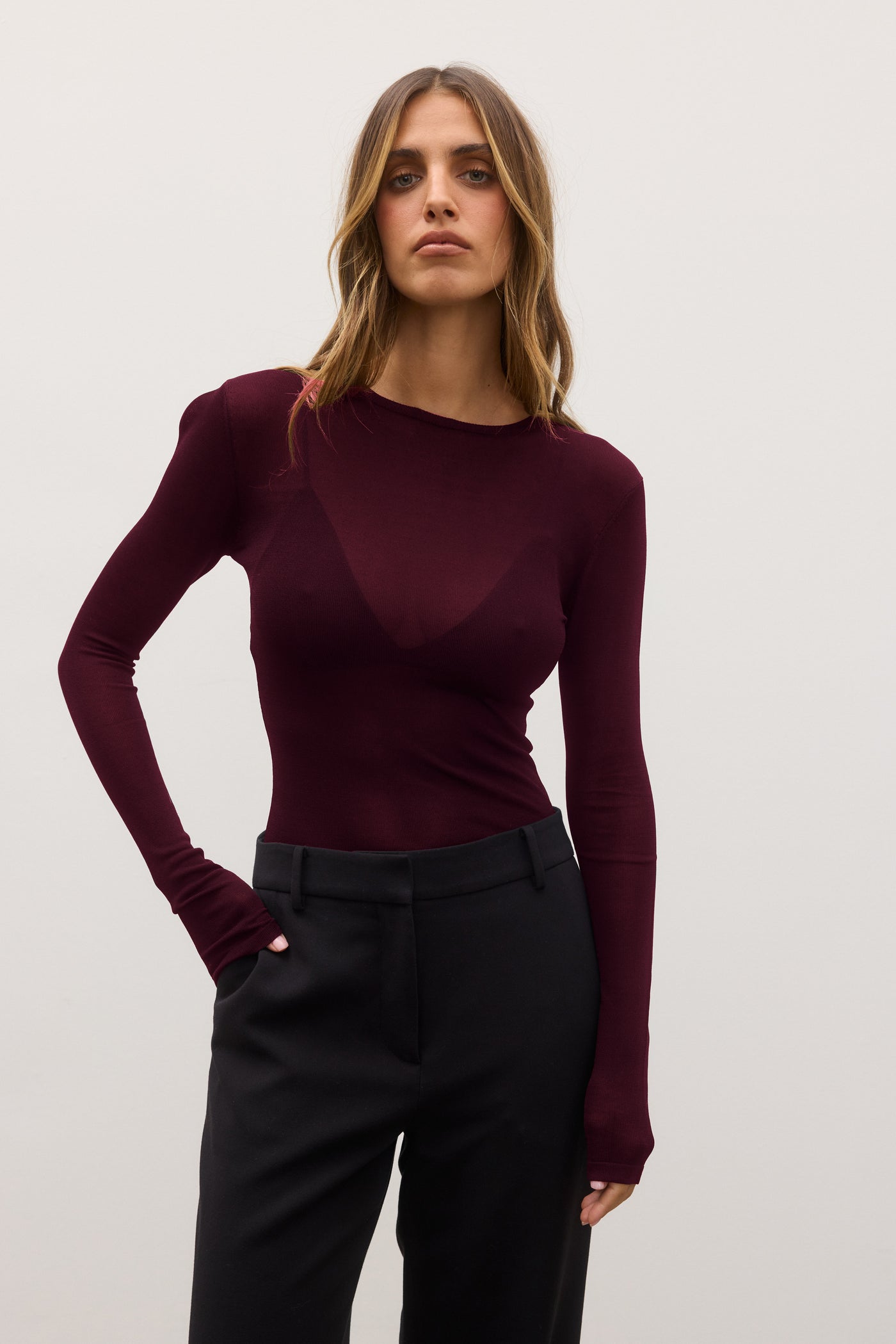 STEVIE TOP - PLUM