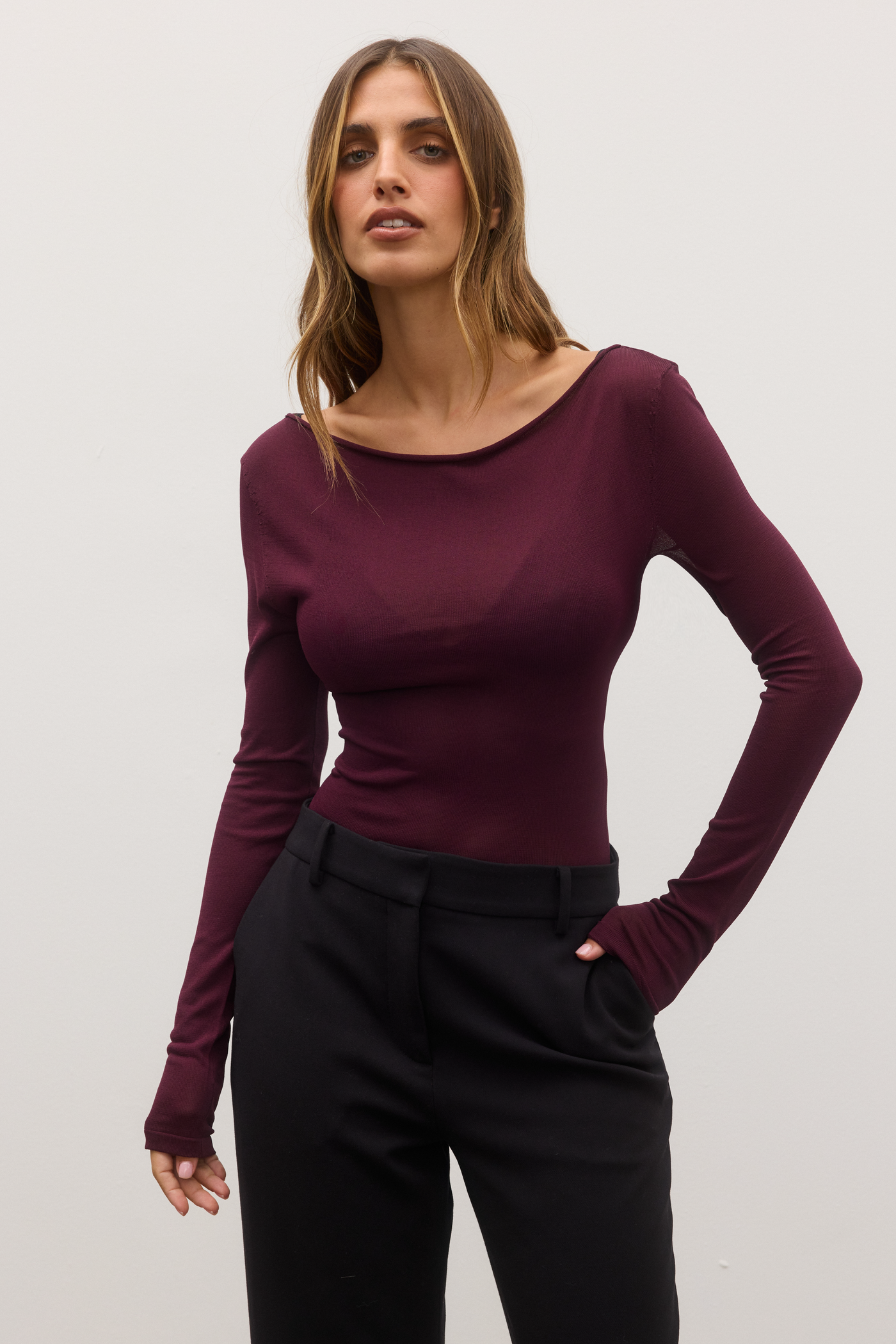 MANI TOP - PLUM