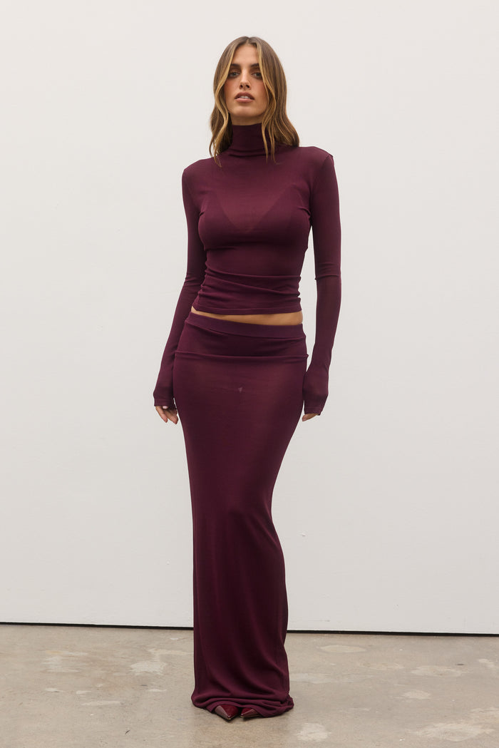 SHAY SKIRT - PLUM