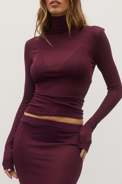 AIRLIE TOP - PLUM