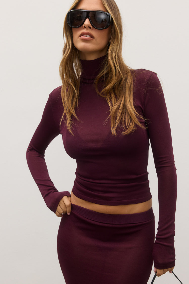 AIRLIE TOP - PLUM