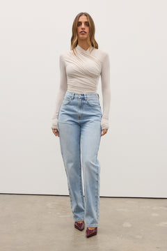 Heidi High Waisted Straight Leg Jean in Atlanta, view 1, Bayse Brand