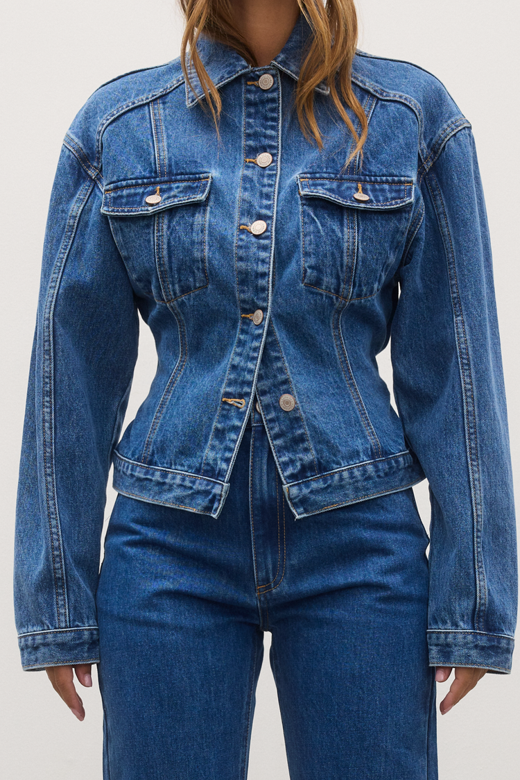 VIOLET DENIM JACKET - DENVER BLUE