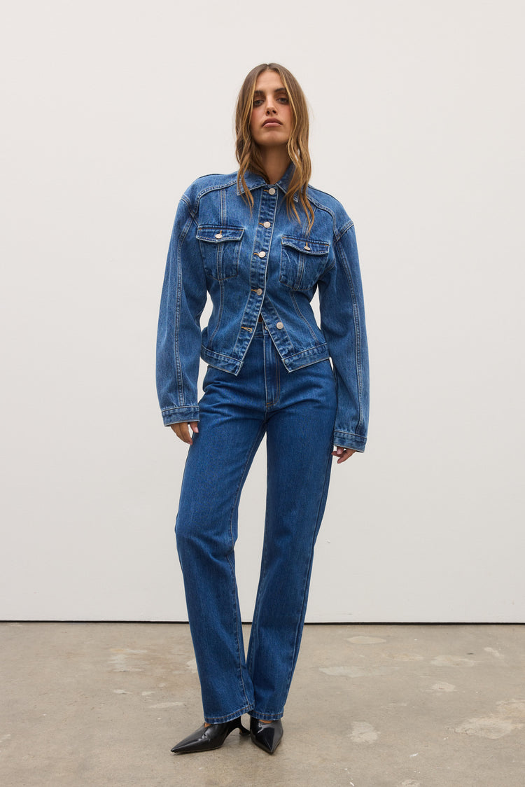 VIOLET DENIM JACKET - DENVER BLUE