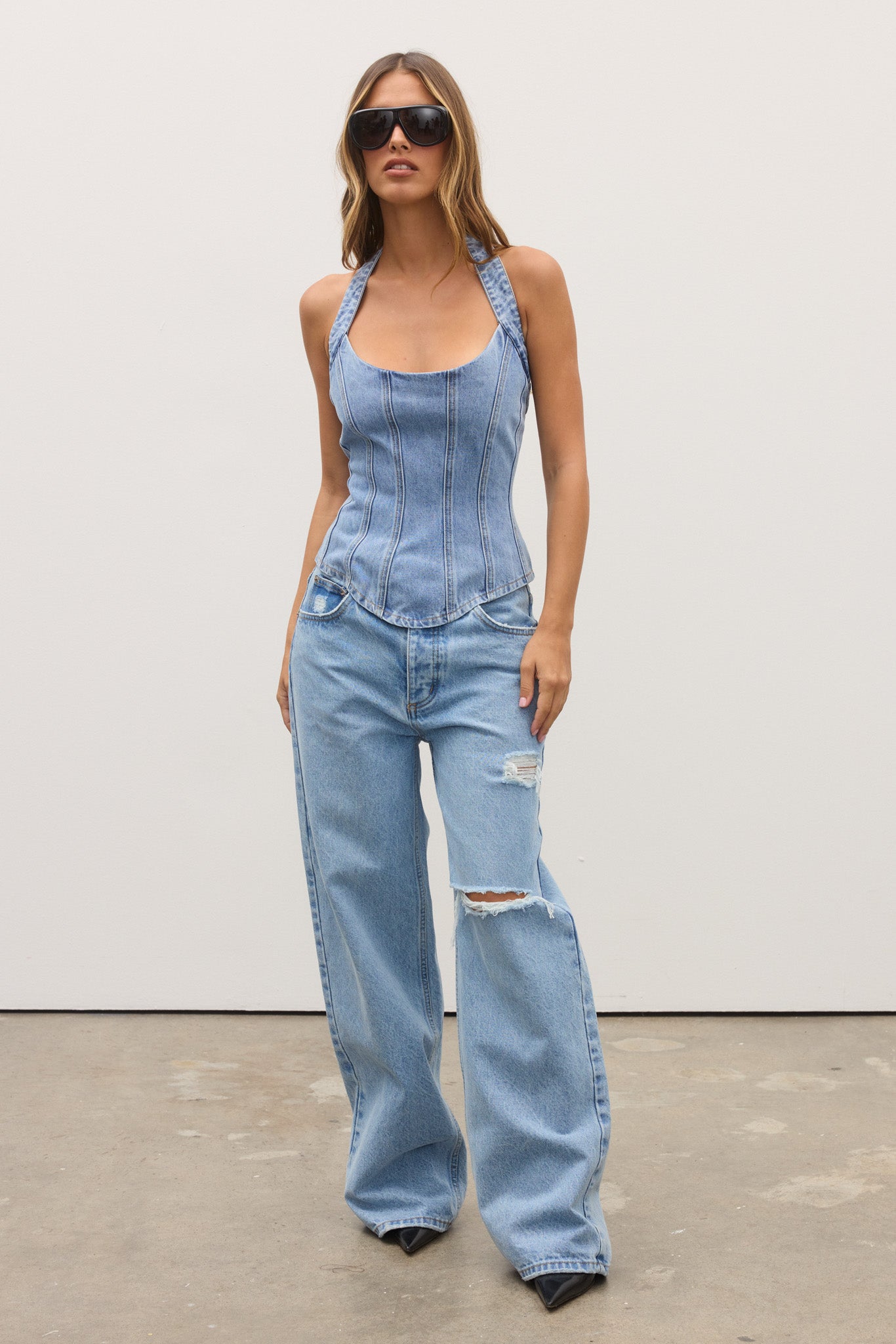 hinapi‼️ Bibiy. BAILEY DENIM Leilani Washed Baggy Jeans CM531 - Acubi style | LEWKIN