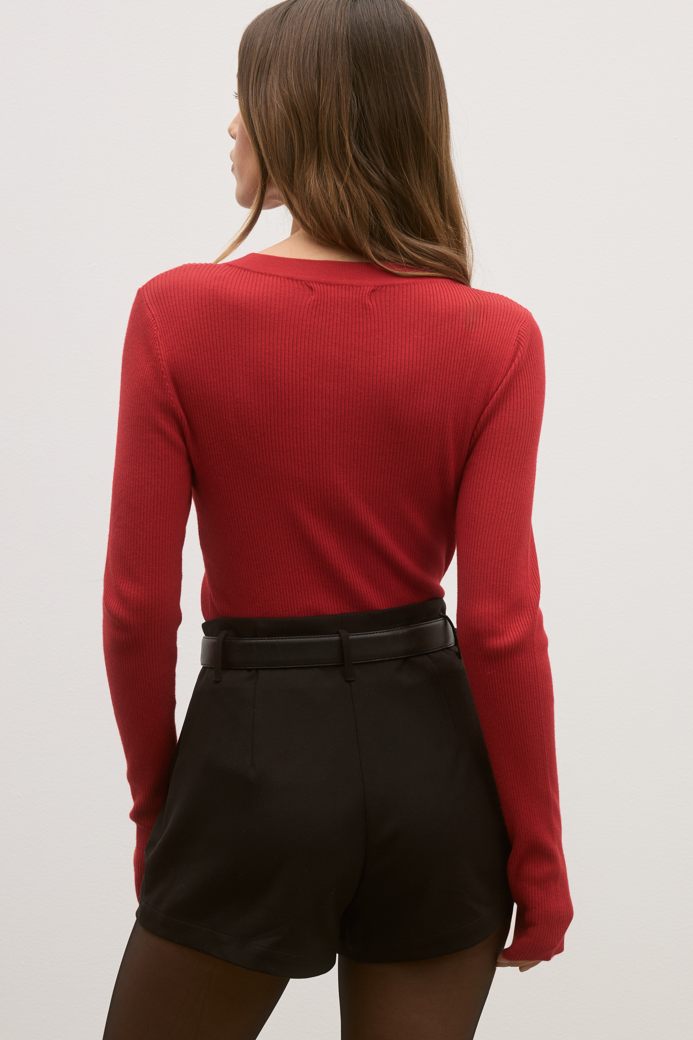 NIA KNIT TOP - RED