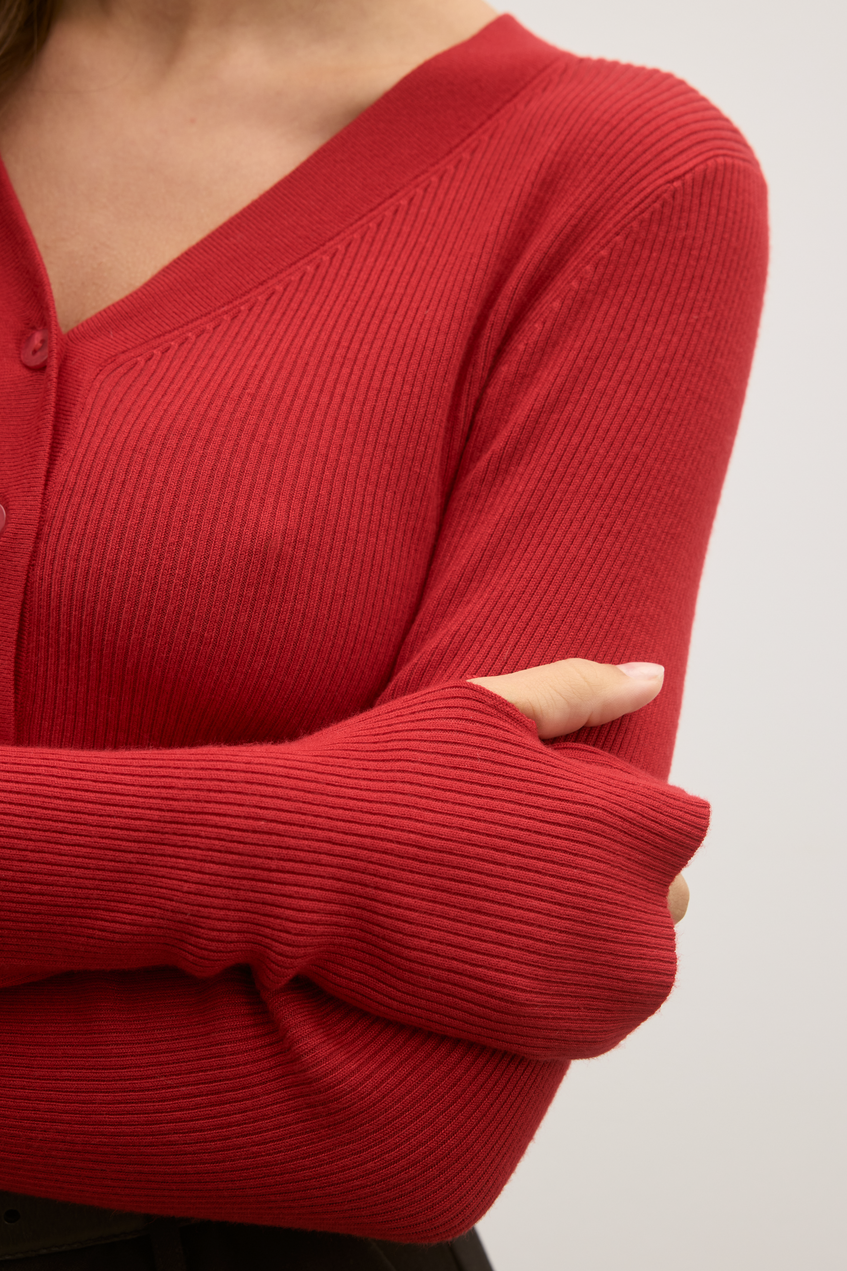NIA KNIT TOP - RED