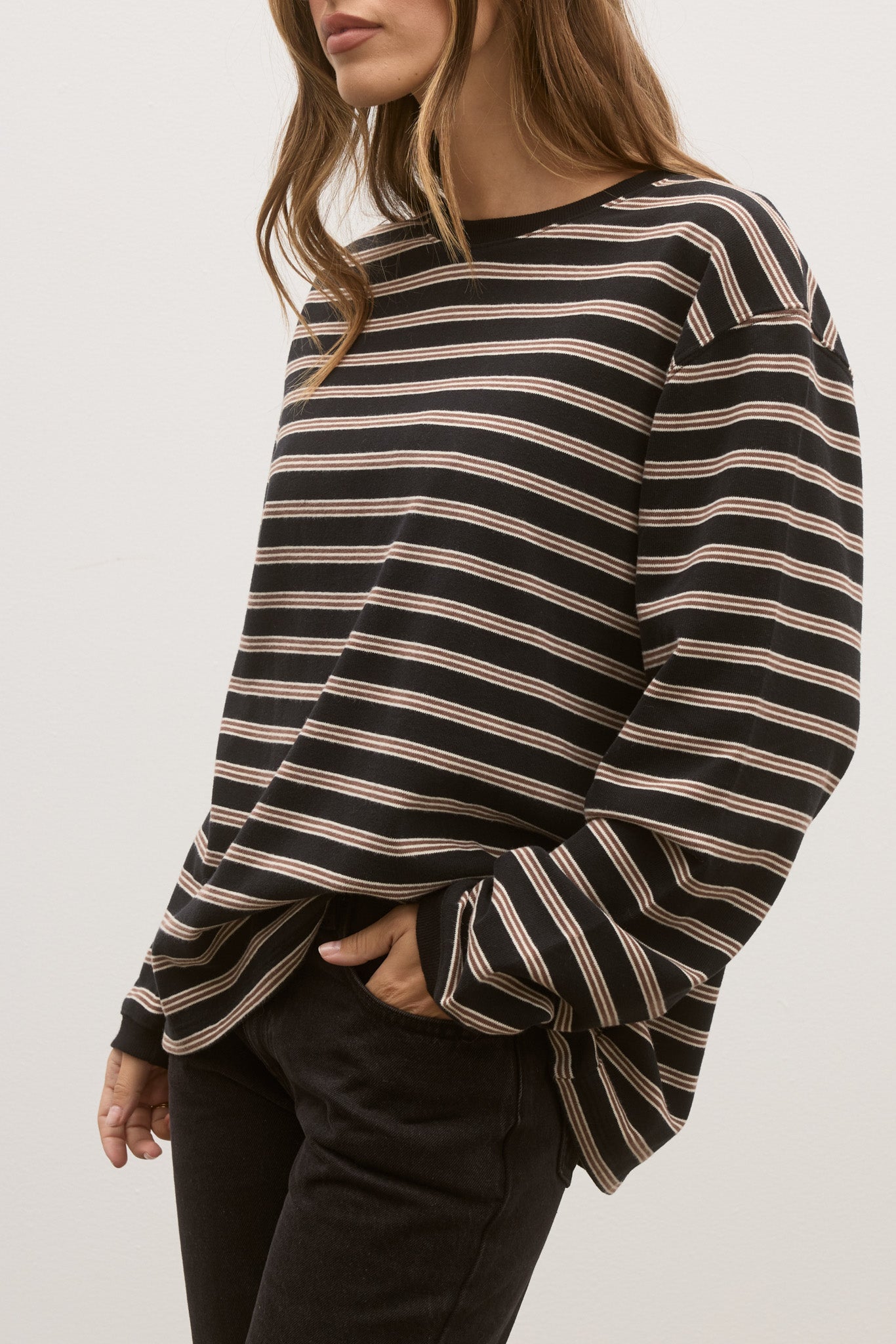 LEE LONG SLEEVE - BROWN STRIPE