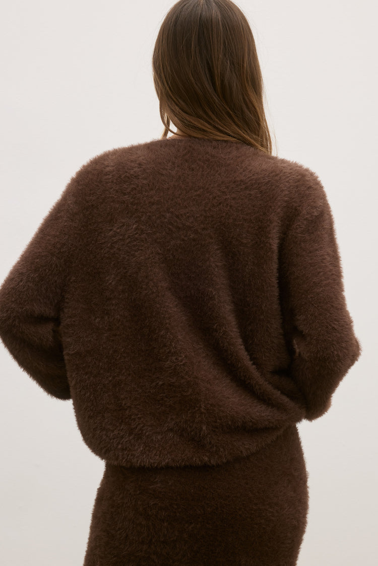 JUNIE KNIT SWEATER - CHOCOLATE