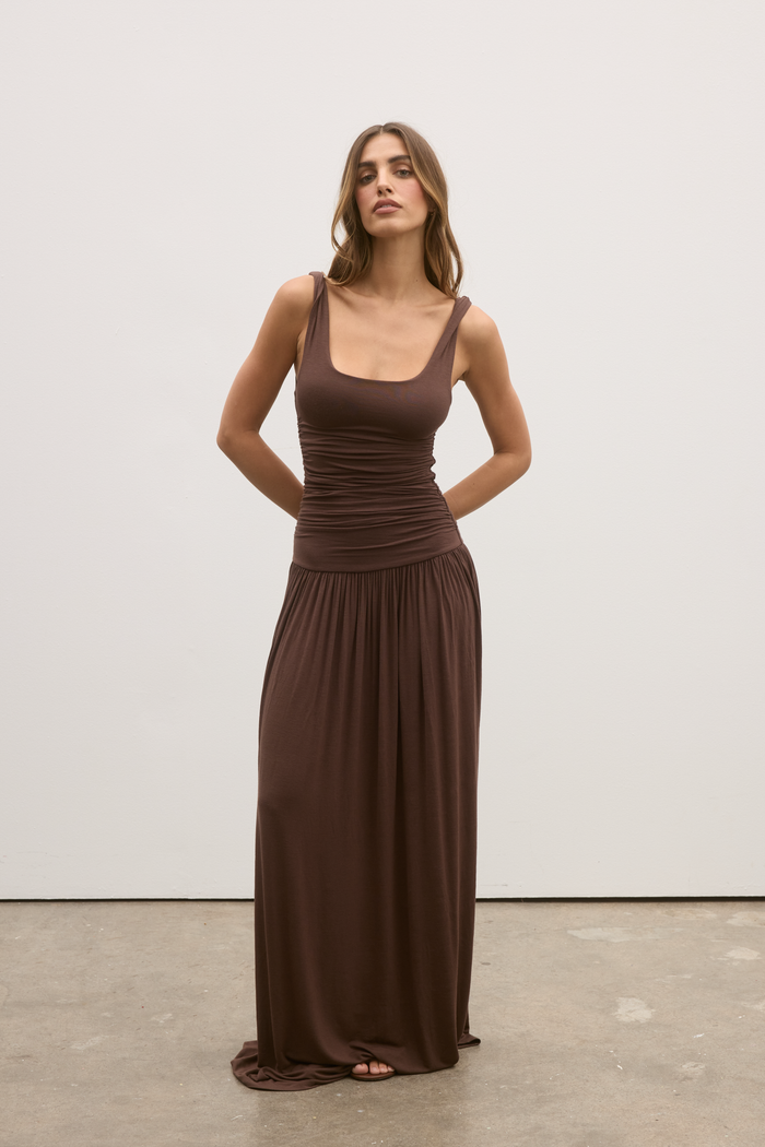 LYRA DRESS - CHOCOLATE