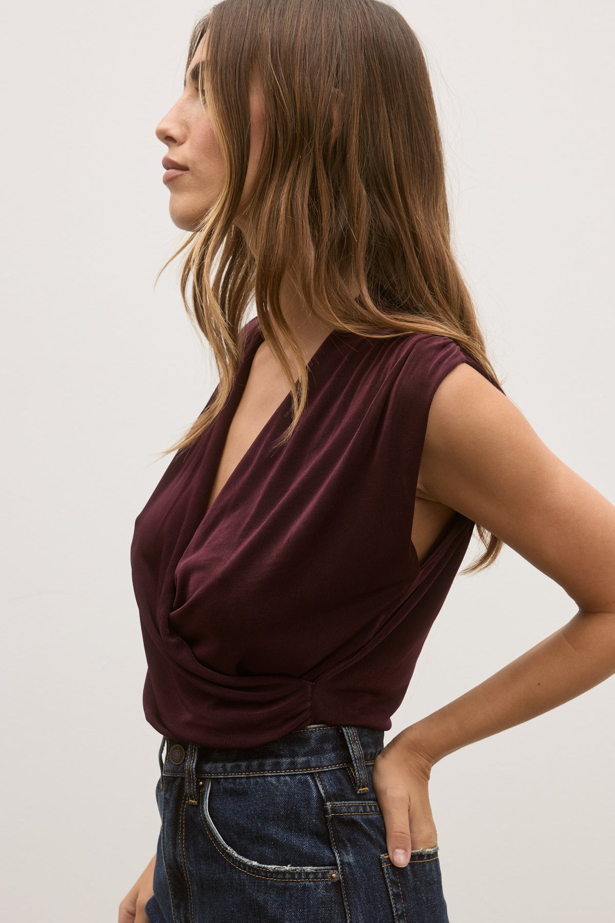 ESME TOP - BURGANDY