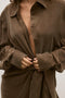 NOAH SHIRT DRESS - CHOCOLATE