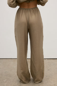 Lior Relaxed Straight Leg Pant in Bark, view 4, Bayse Brand