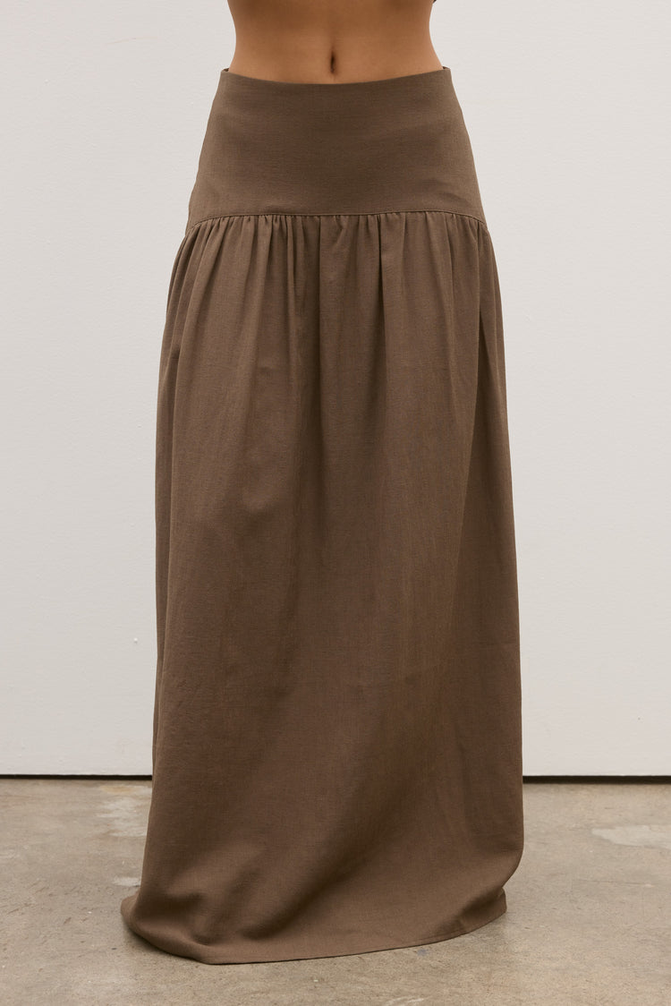 DELPHINE SKIRT - CHOCOLATE