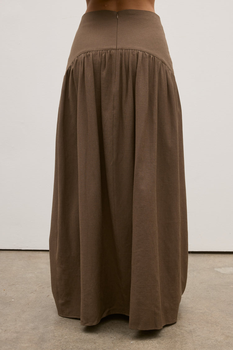 DELPHINE SKIRT - CHOCOLATE