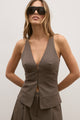 REEVE HALTER TOP - MINK