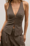 REEVE HALTER TOP - MINK
