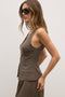 REEVE HALTER TOP - MINK